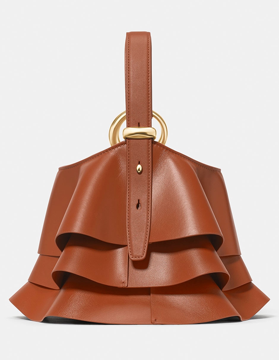 Bolsa bucket de piel para mujer 5