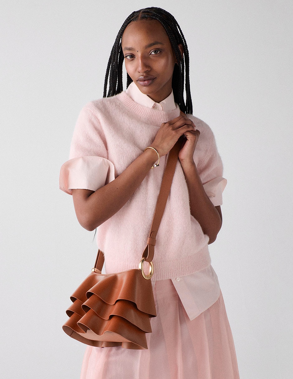 Bolsa bucket de piel para mujer 8