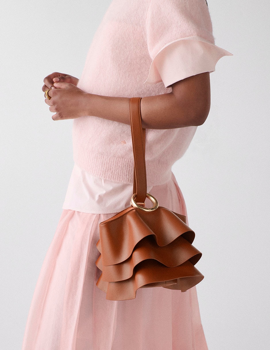Bolsa crossbody Halo de piel para mujer