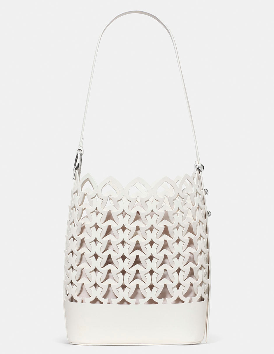 Bolsa bucket Halo de cuero para mujer 3