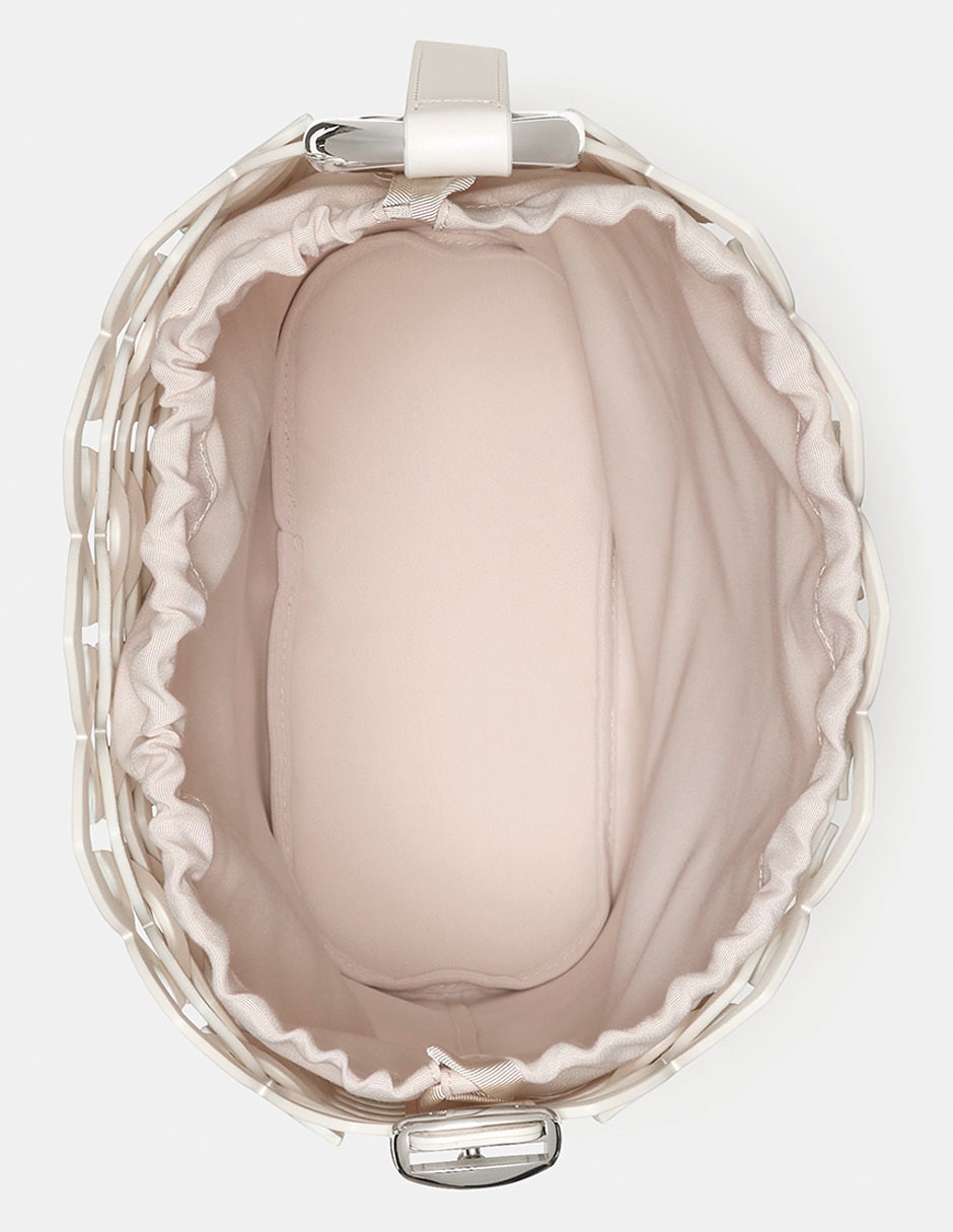 Bolsa bucket Halo de cuero para mujer 4