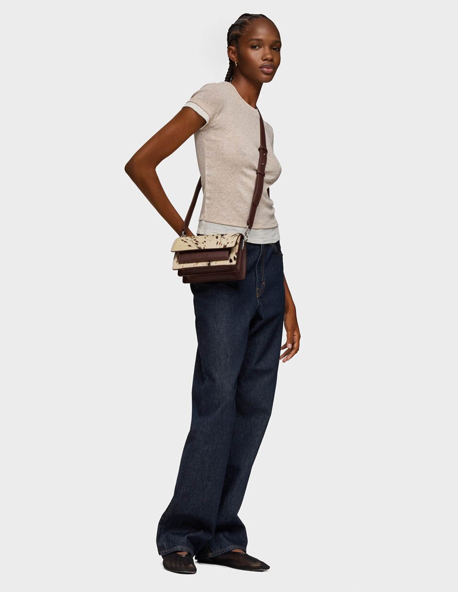 Bolsa bandolera Audree Wild de piel para mujer 5