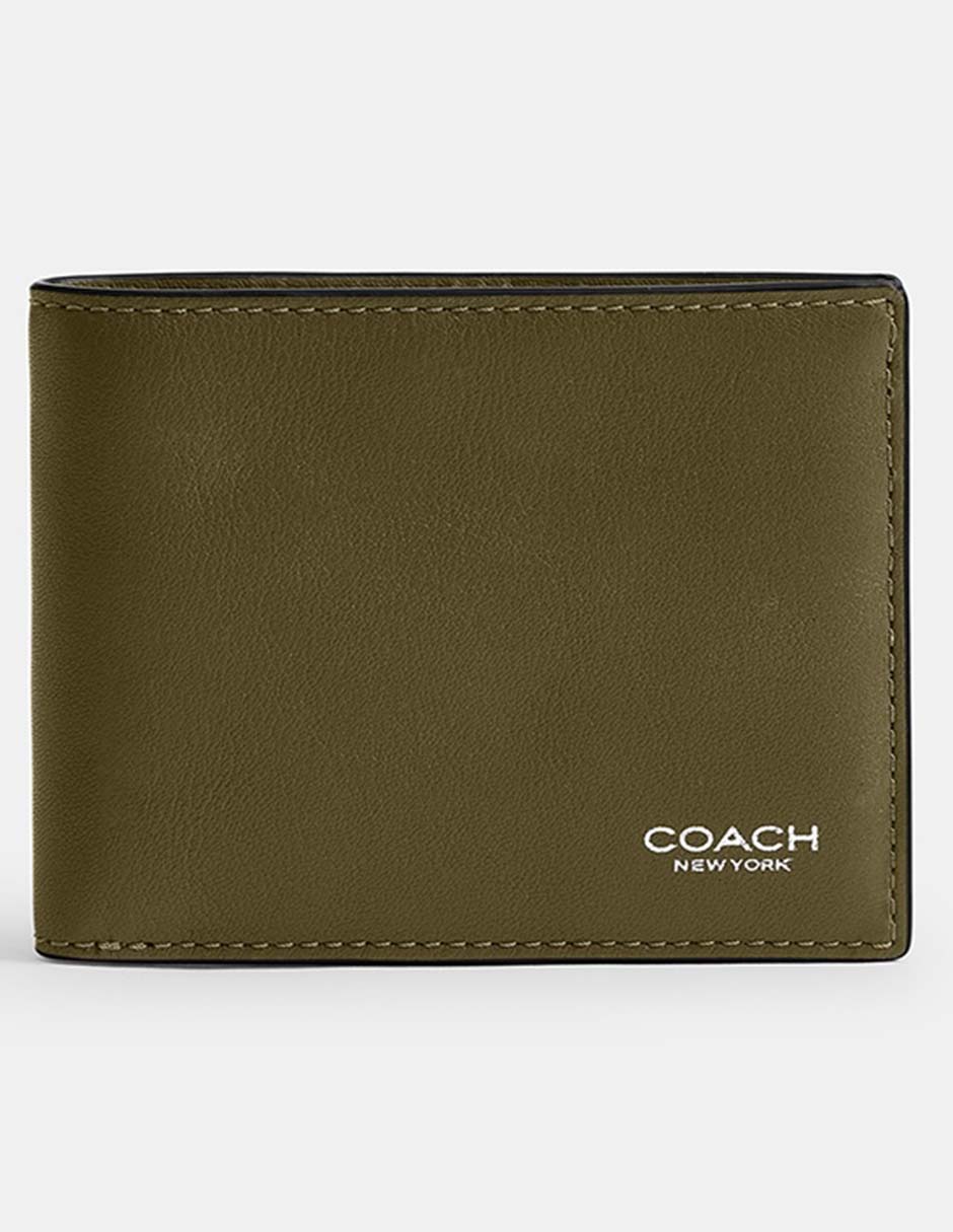 Cartera Coach Natural Grain Leather para hombre