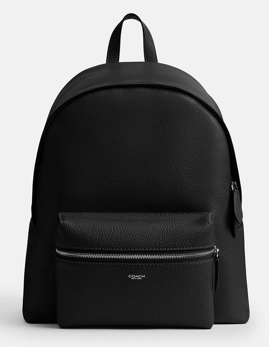 Mochila casual Coach Refined Pebble Leather para hombre