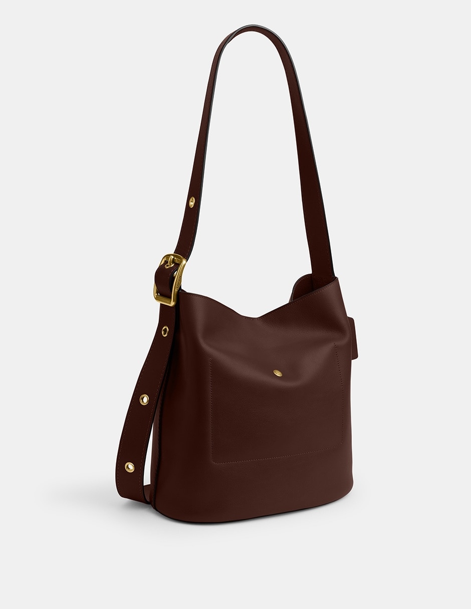 Bolsa shoulder Natural Grain Leather de piel para mujer