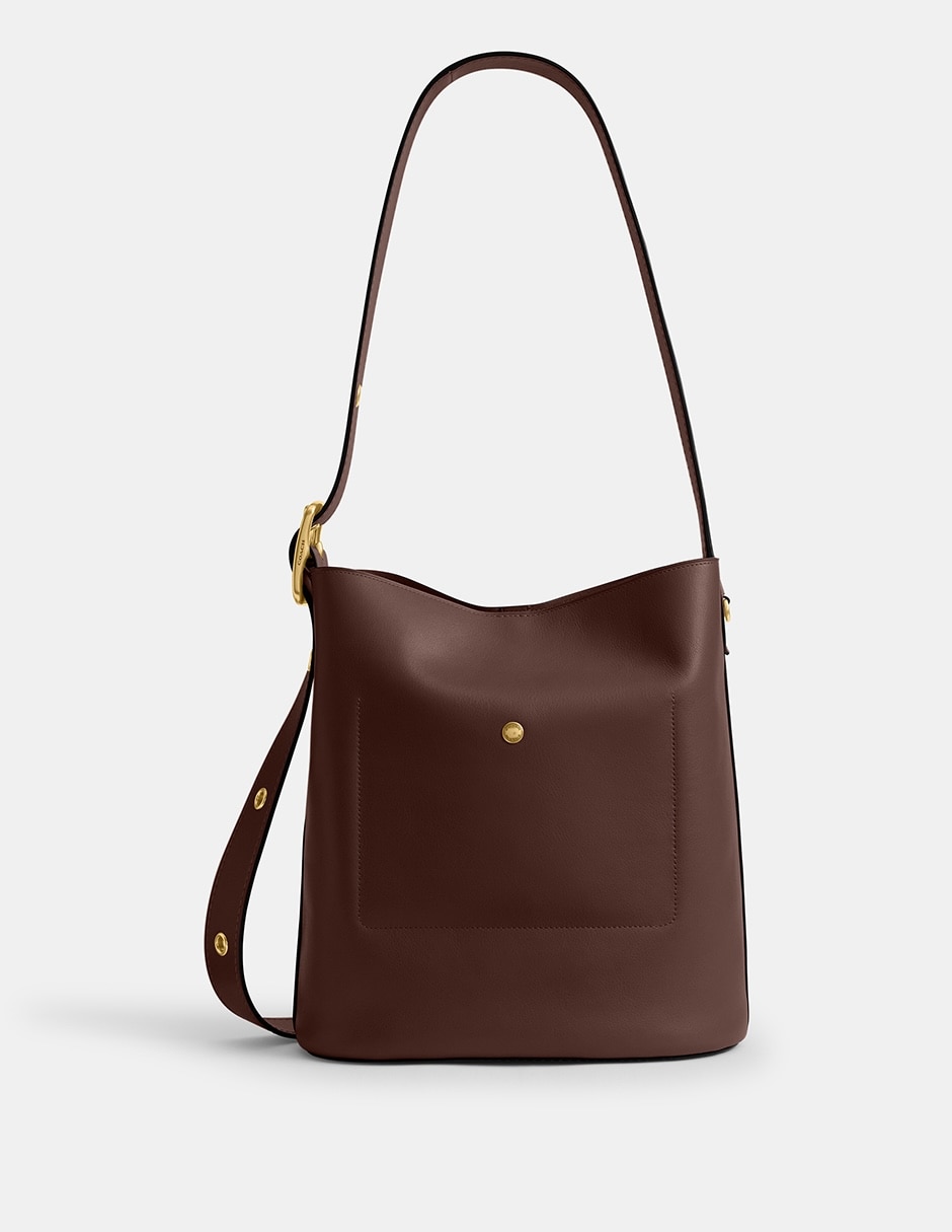 Bolsa shoulder Natural Grain Leather de piel para mujer