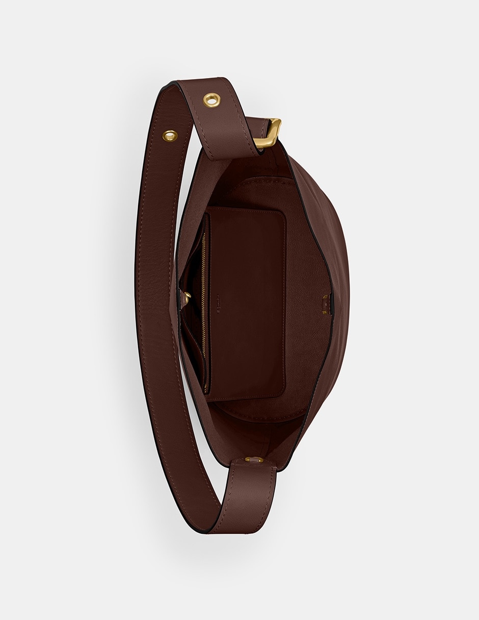 Bolsa shoulder Natural Grain Leather de piel para mujer