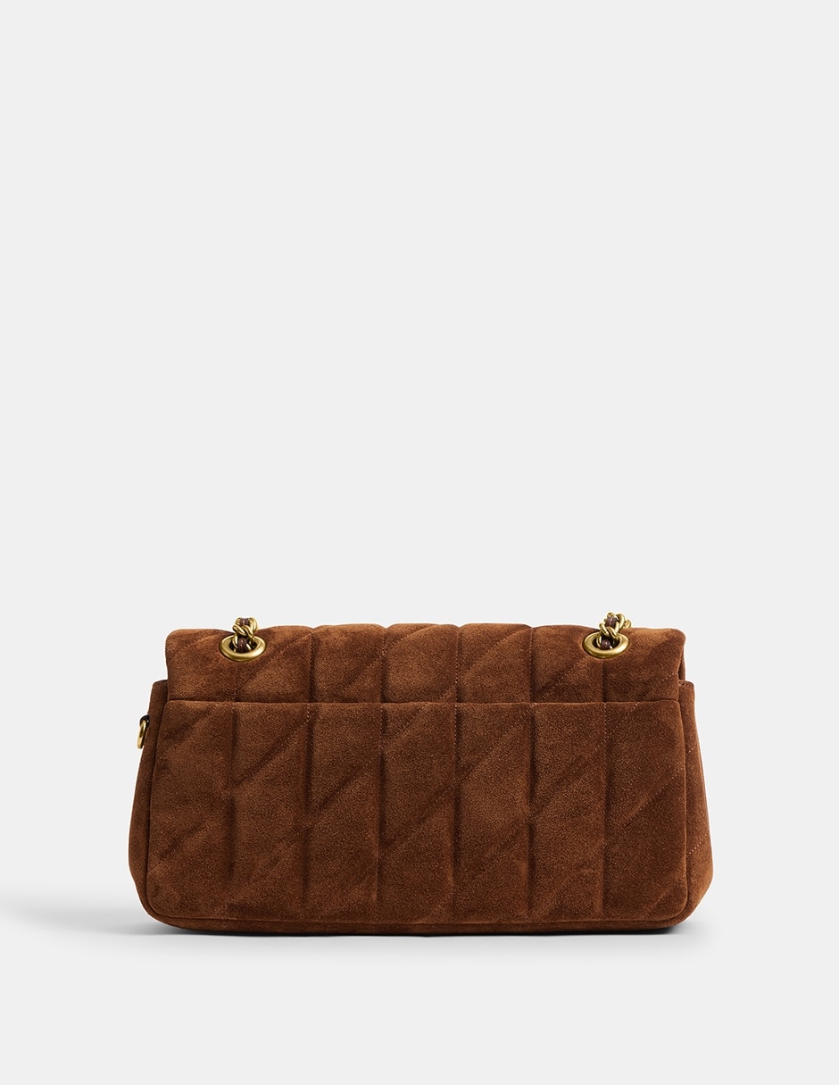 Bolsa shoulder Quilted Suede de piel para mujer