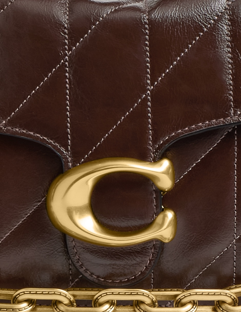 Bolsa shoulder Quilted Glazed Leather de piel para mujer 6