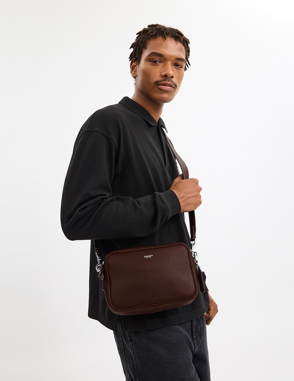 Bolsa crossbody Natural Grain Leather de piel para hombre Bolsa crossbody Natural Grain Leather de piel para hombre