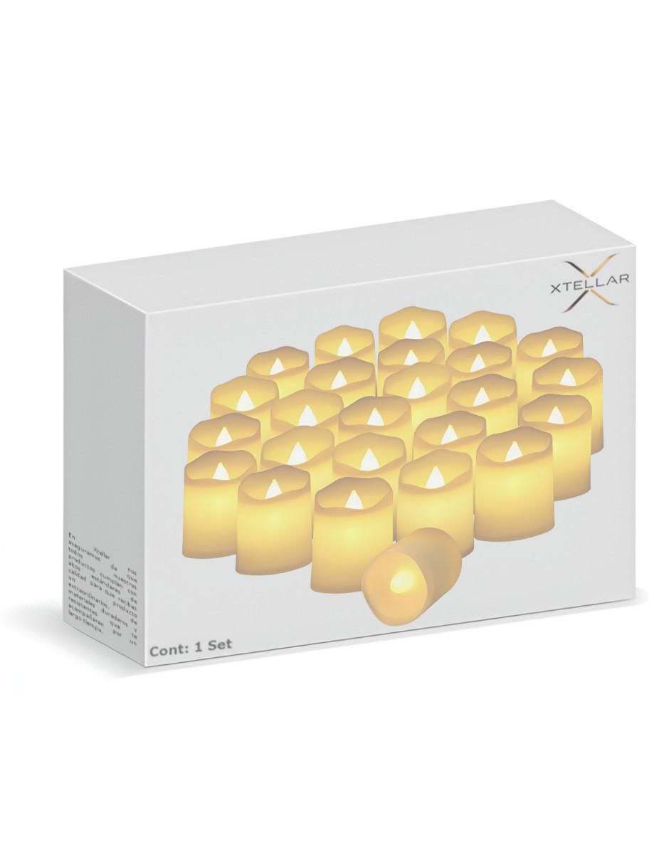 Set vela decorativa 24 piezas