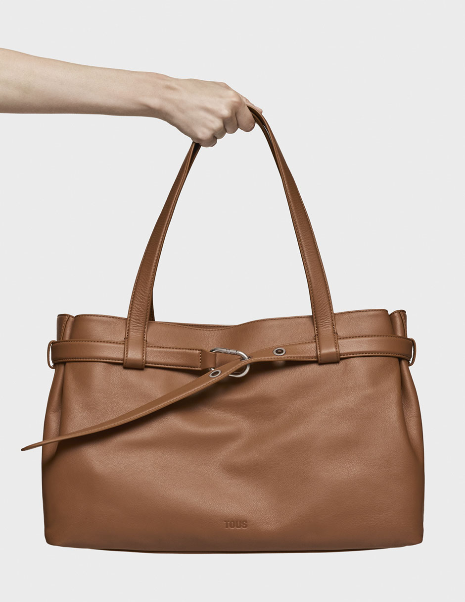 Bolsa shopper Hold de piel para mujer 6