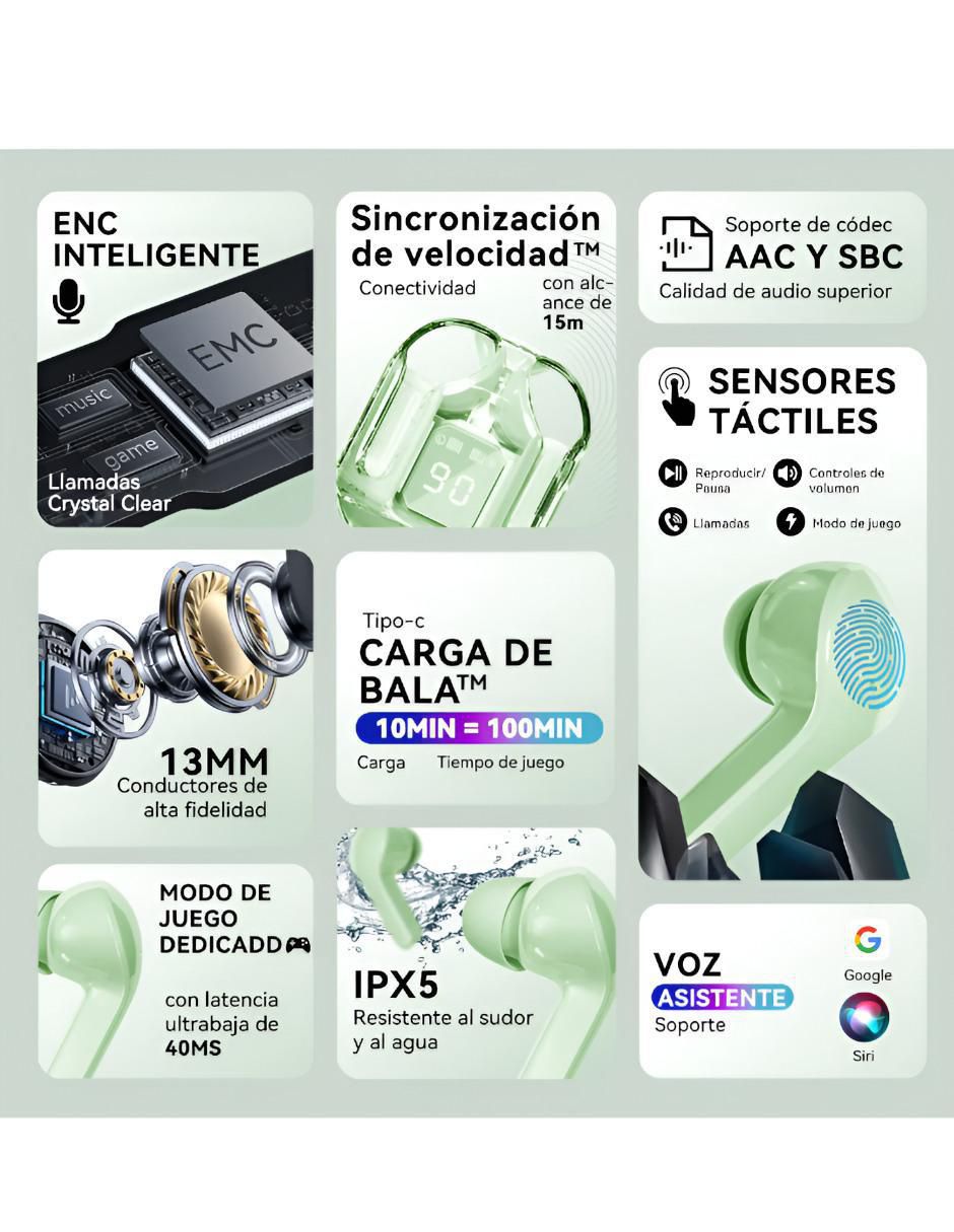 Audífonos In-Ear inalámbricos con cancelacion de ruido 2