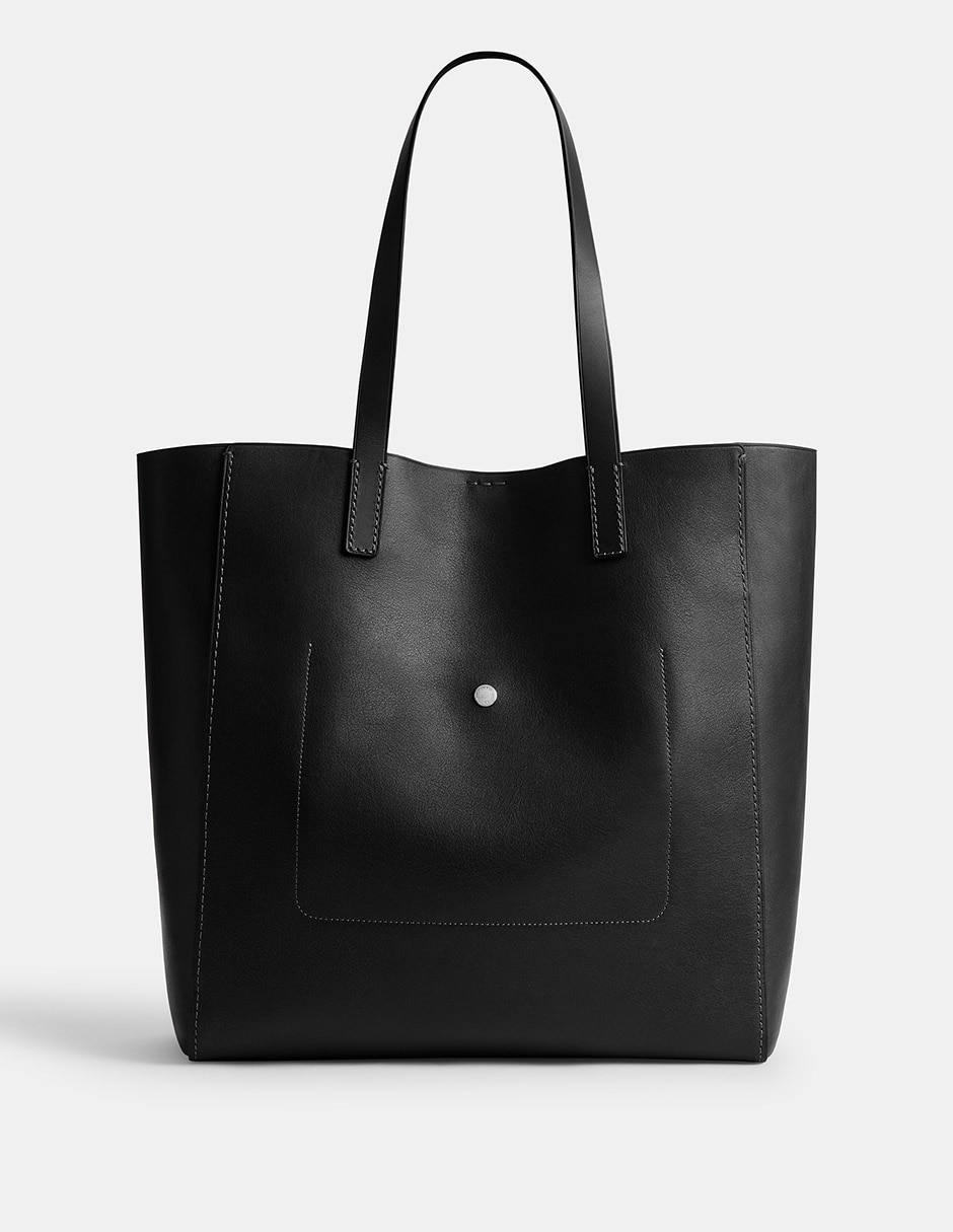 Bolsa tote Natural Grain Leather de piel para mujer
