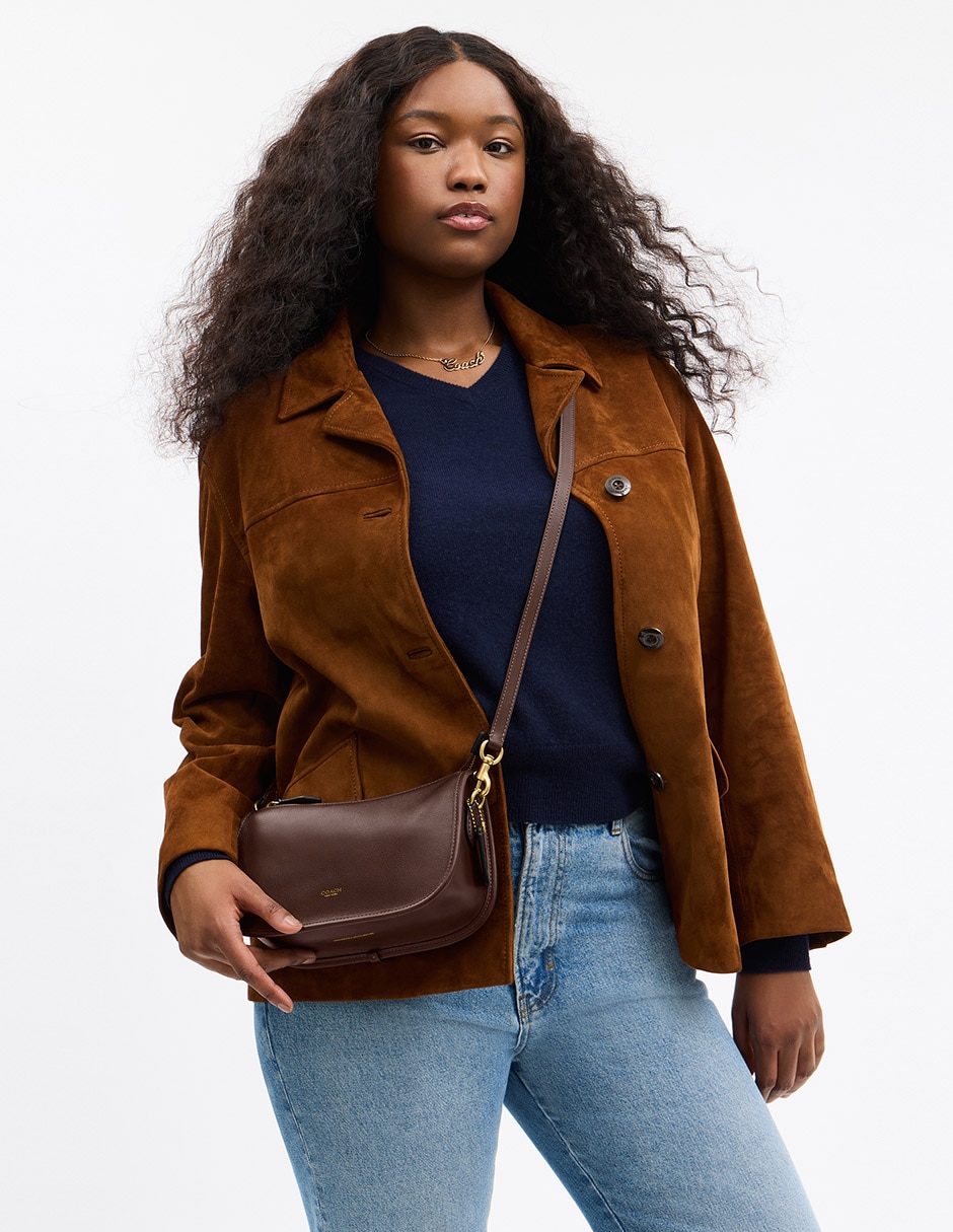 Bolsa crossbody Natural Grain Leather de piel para mujer