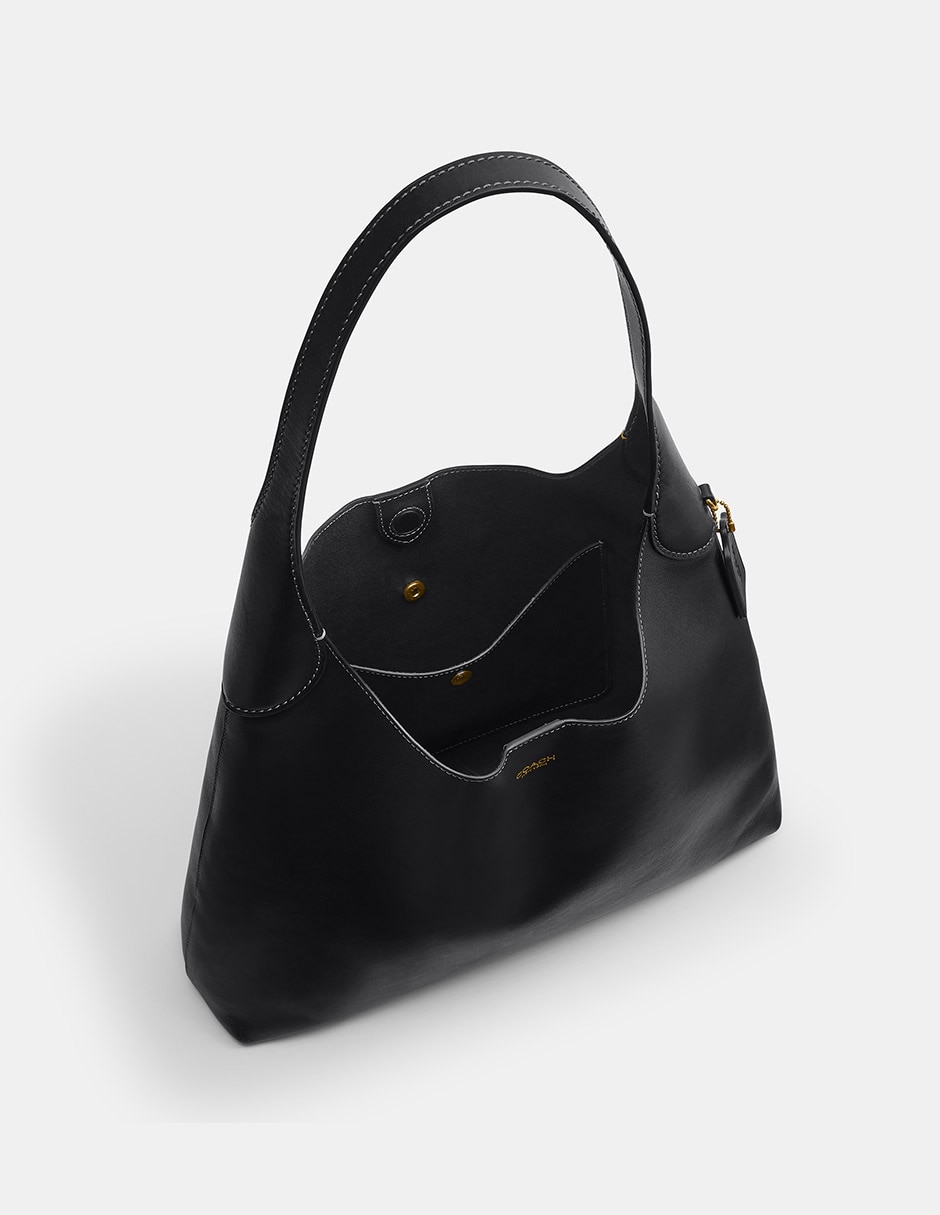 Bolsa shoulder Coach Natural Grain Leather de piel para mujer
