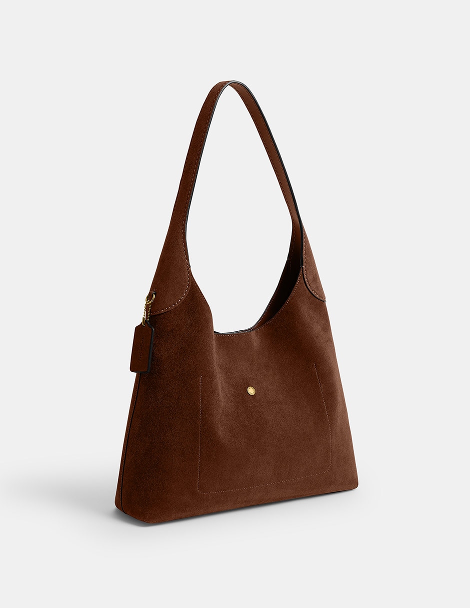 Bolsa shoulder Suede de piel para mujer
