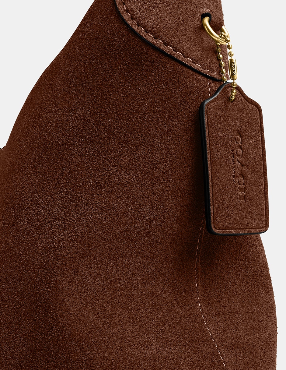 Bolsa shoulder Suede de piel para mujer
