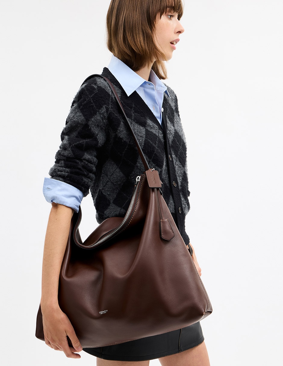 Bolsa messenger Coach Natural Grain Leather de piel para hombre