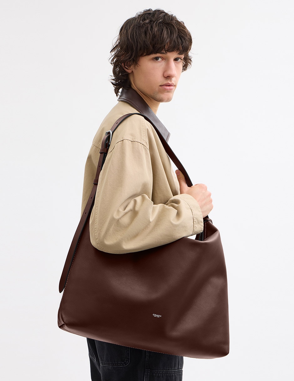 Bolsa messenger Coach Natural Grain Leather de piel para hombre