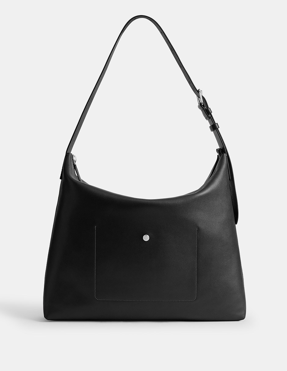 Bolsa messenger Natural Grain Leather de piel para hombre