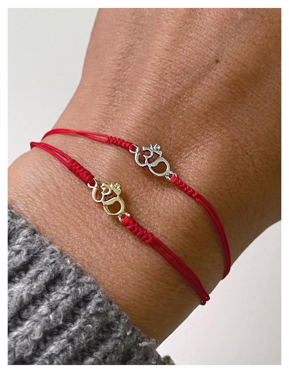Pulsera de plata acabado baño de oro 5