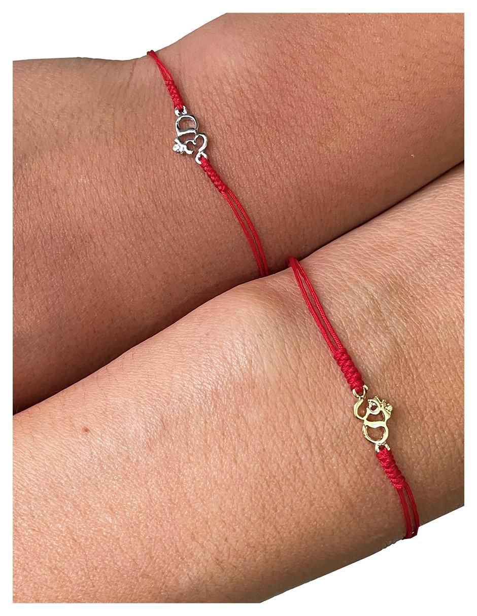 Pulsera de plata acabado baño de oro 6