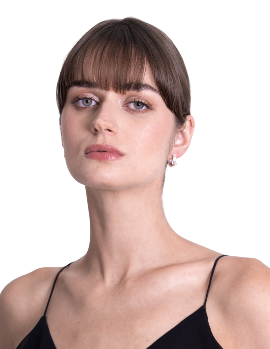 Aretes ovalados de plata P 925 con acabado brillante 4