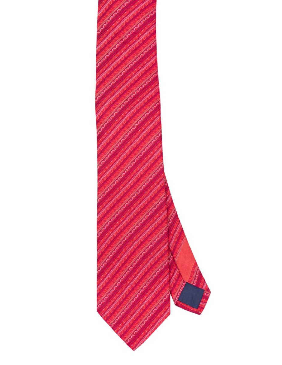 Corbata regular de seda estampado para hombre
