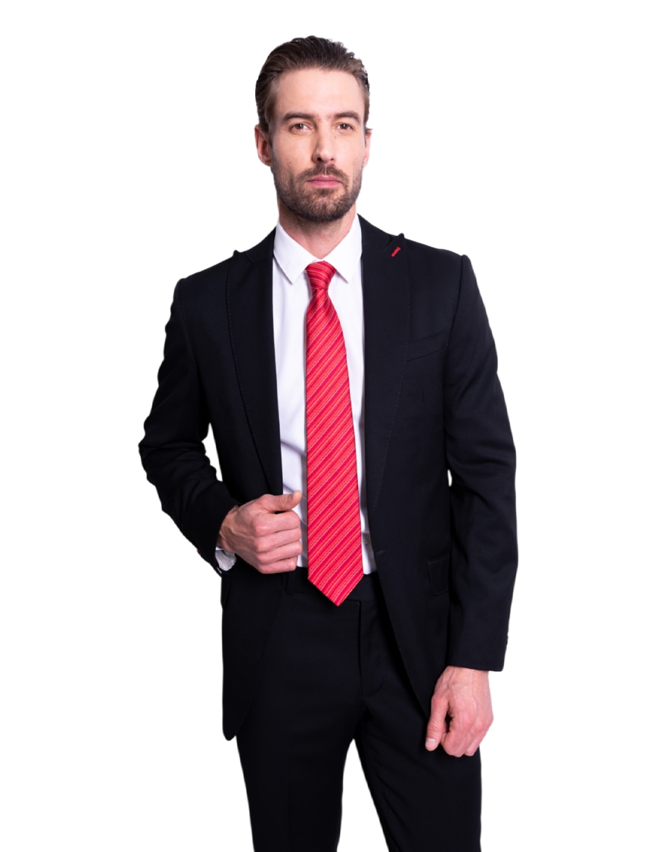 Corbata regular de seda estampado para hombre 2