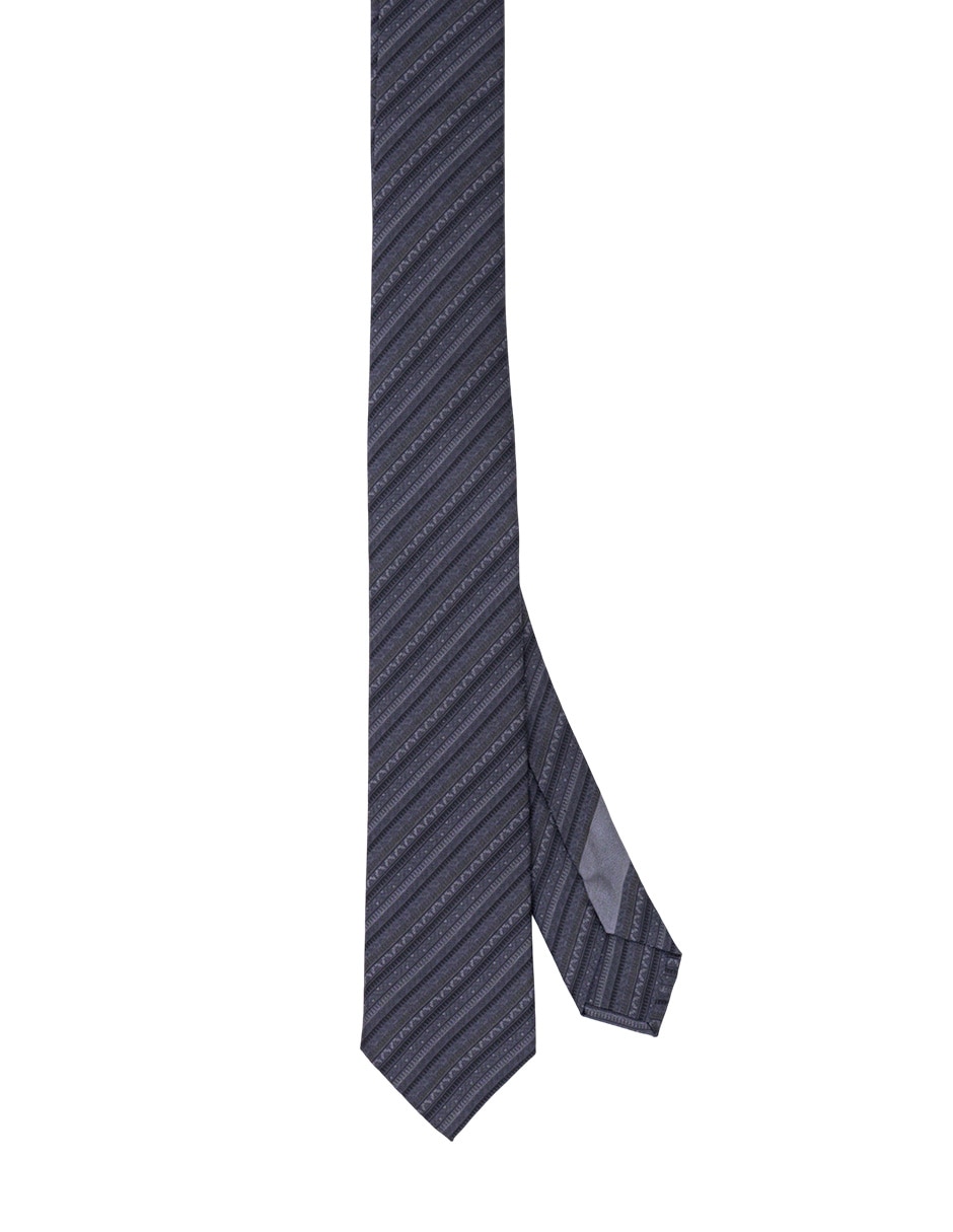 Corbata slim de seda estampado para hombre