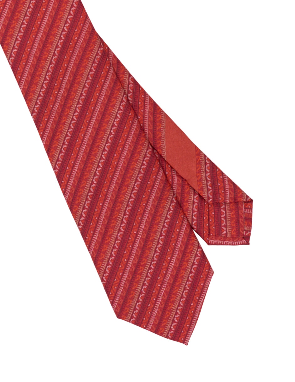 Corbata slim de seda estampado para hombre 4
