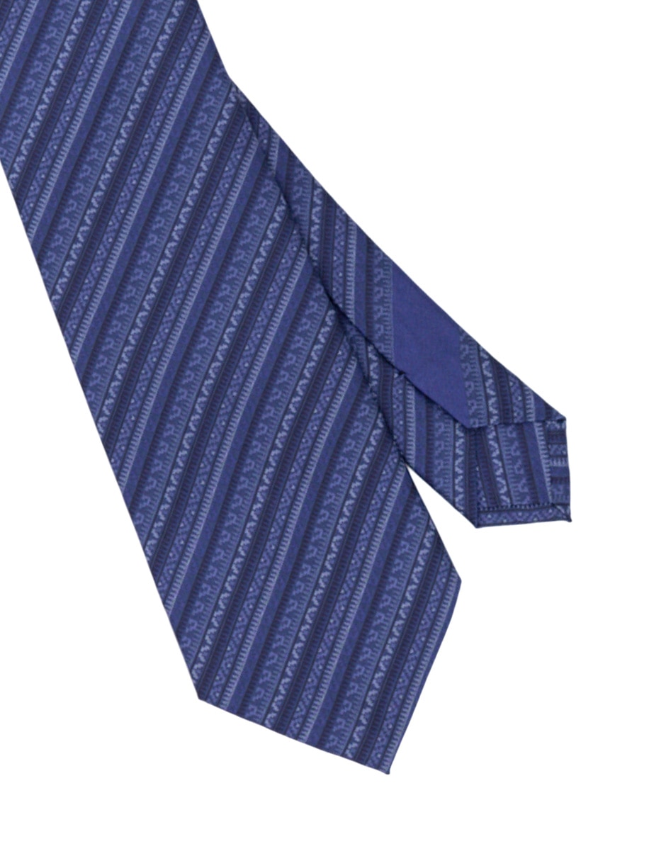 Corbata regular de seda estampado para hombre 4