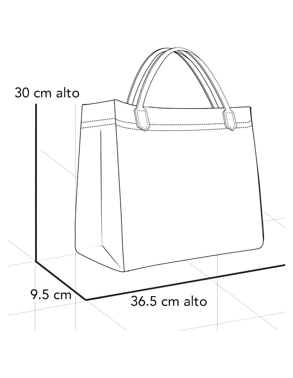 Bolsa shopper de piel para mujer 6