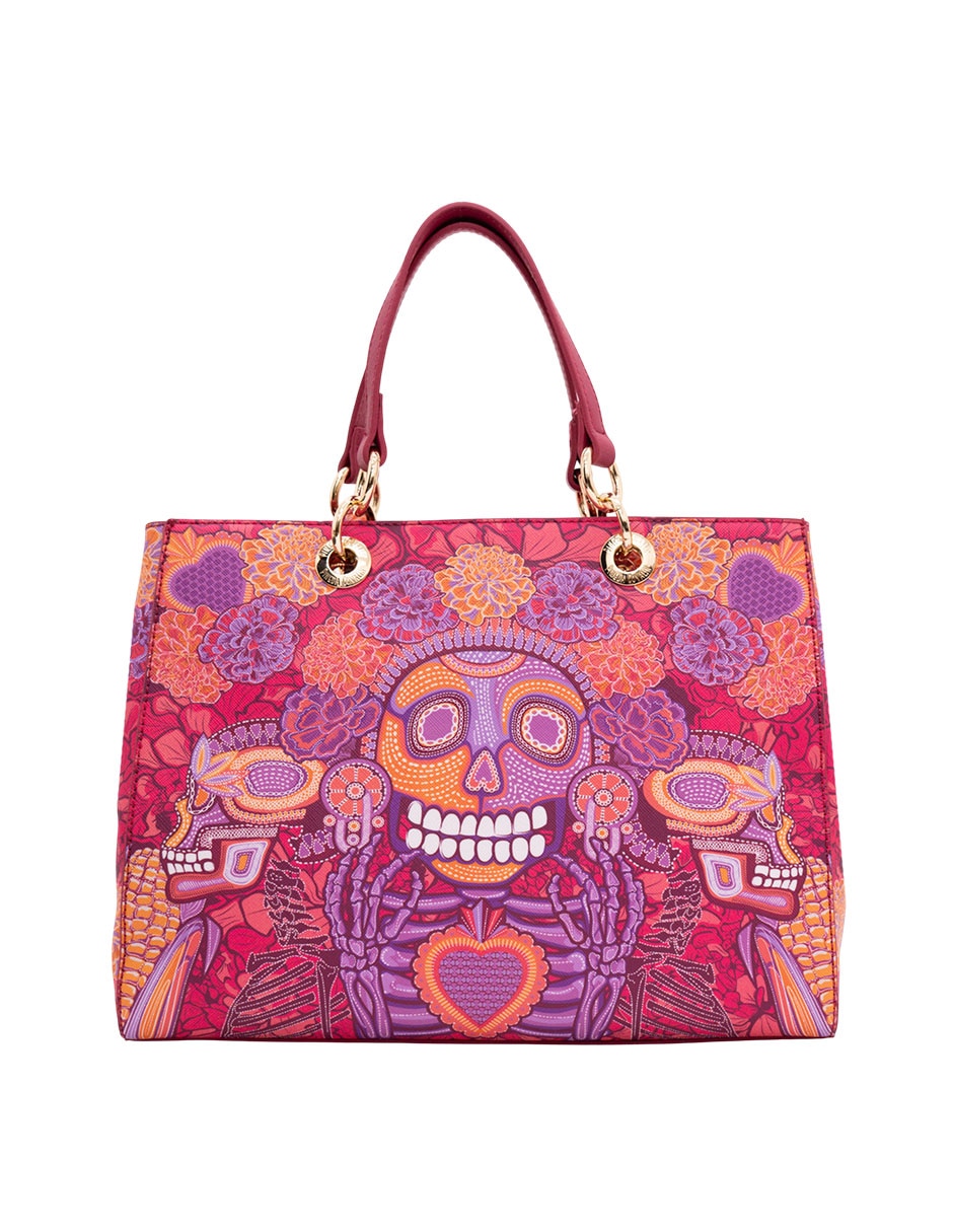 Bolsa satchel Día De Muertos Catrina para mujer 4