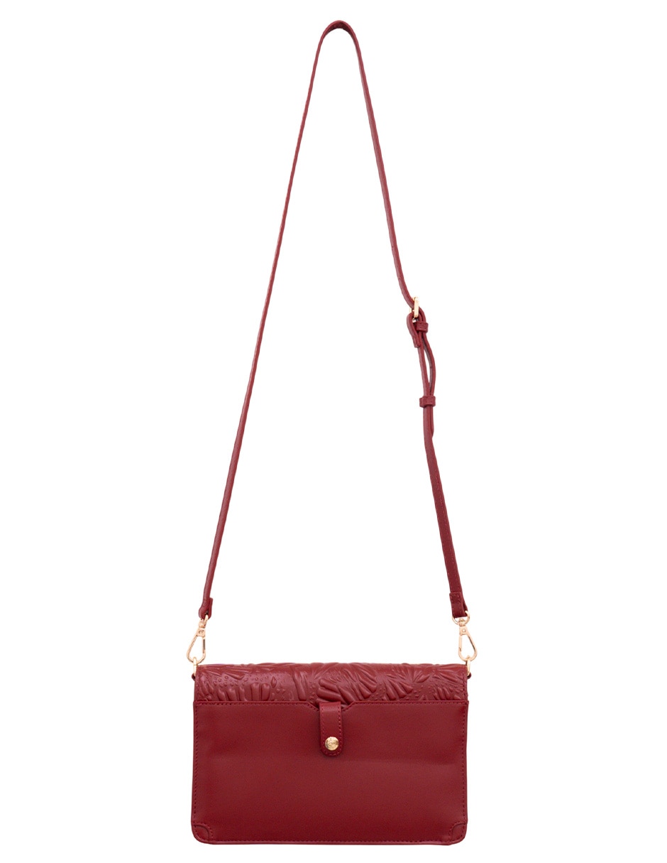 Bolsa crossbody pineda covalin grabado mariposa de piel para mujer