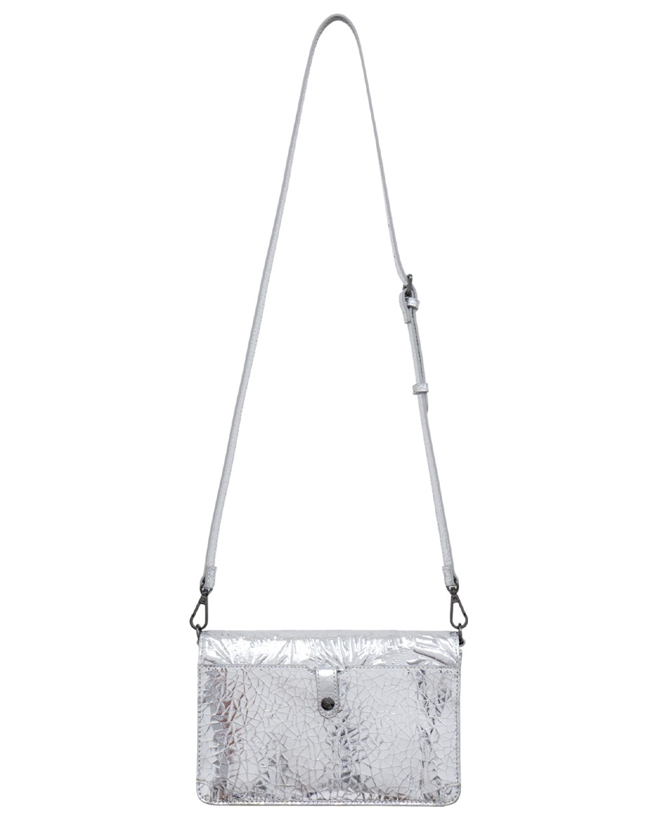 Bolsa crossbody Grabado Mariposa de piel para mujer 2