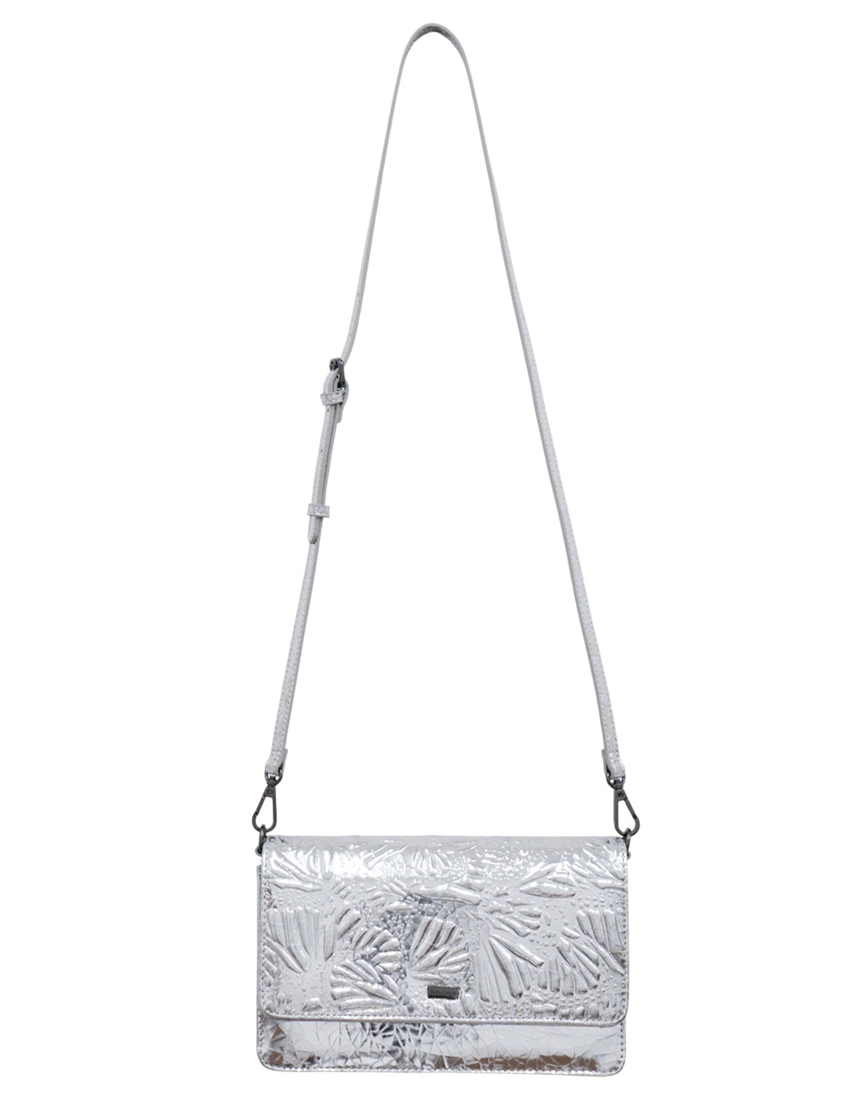 Bolsa crossbody Grabado Mariposa de piel para mujer 1