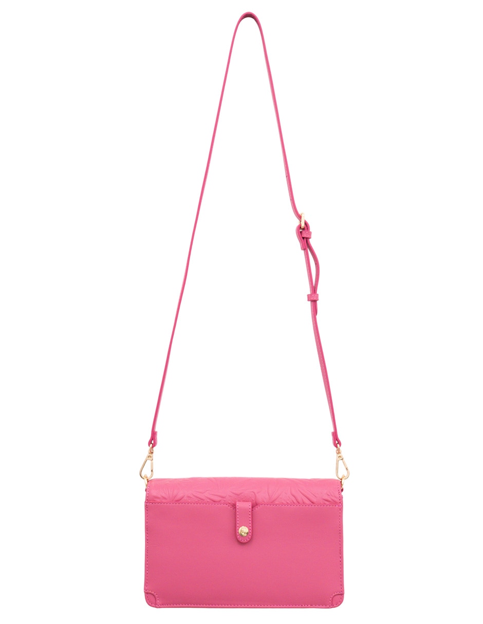 Bolsa crossbody grabado mariposa de piel para mujer 2
