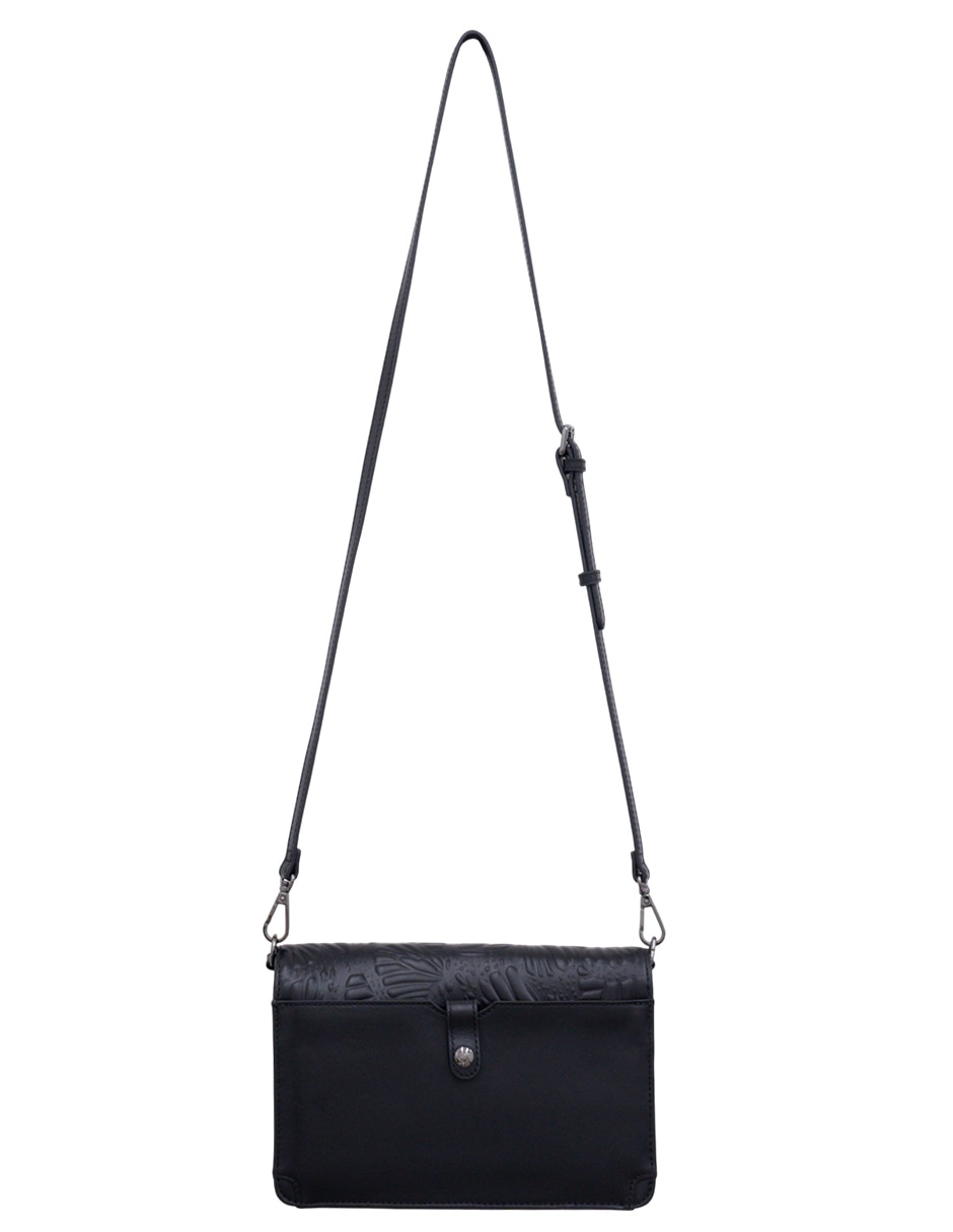 Bolsa crossbody pineda covalin grabado mariposa de piel para mujer