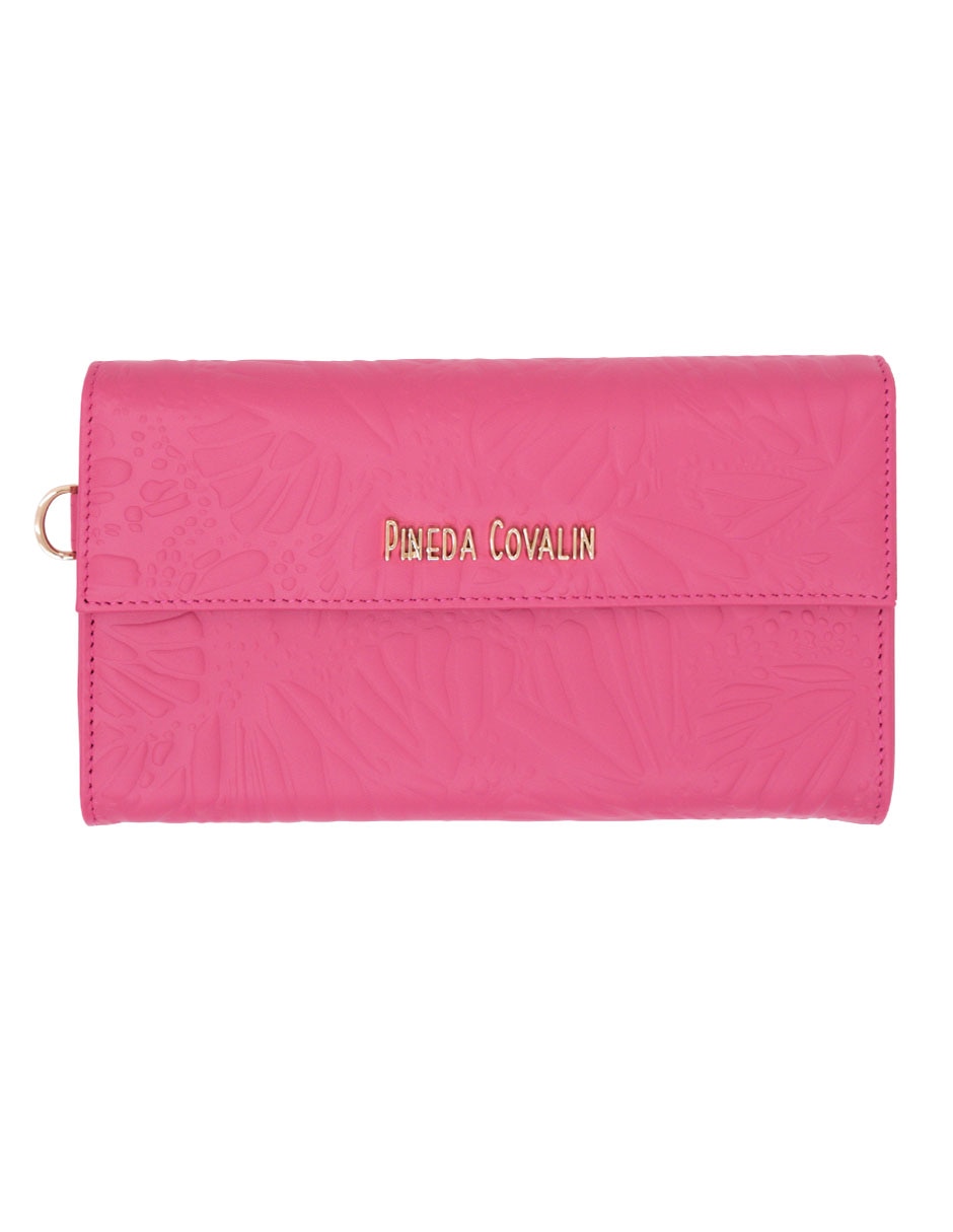 Bolsa wristlet grabado mariposa de piel para mujer 1