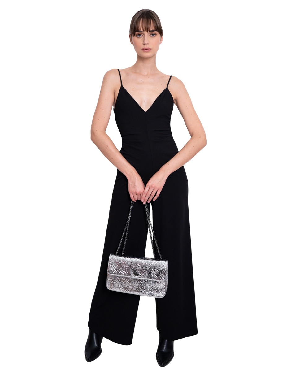 Bolsa crossbody Grabado Mariposa de piel para mujer