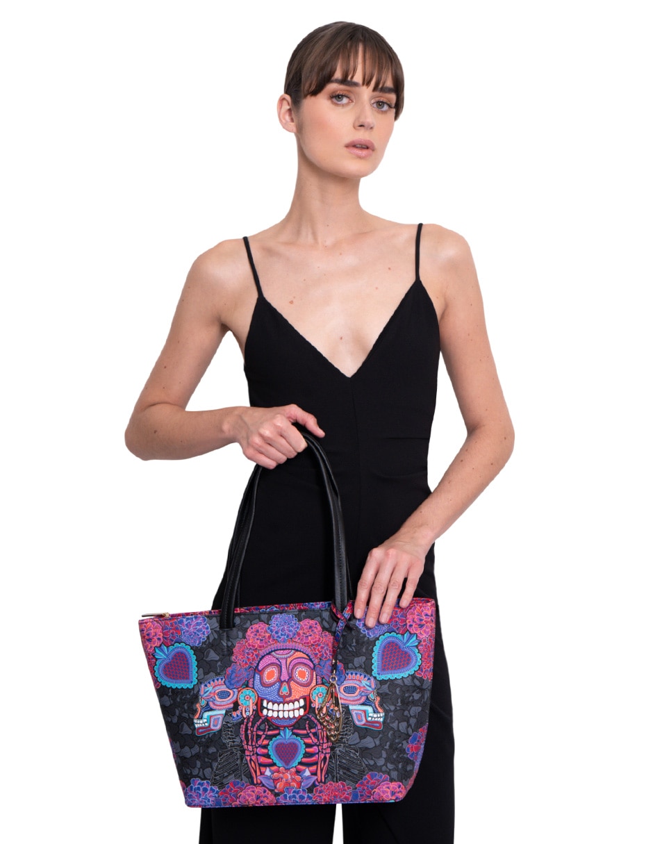 Bolsa tote pineda covalin día de muertos catrina para mujer