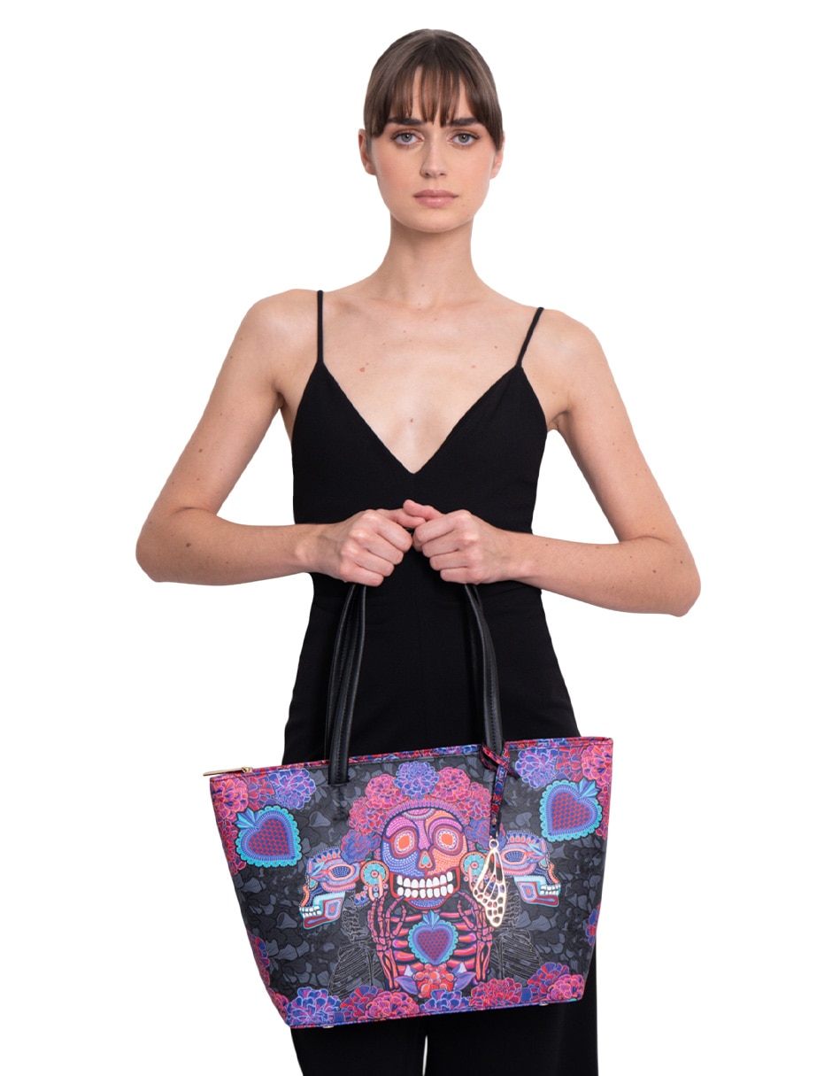 Bolsa tote pineda covalin día de muertos catrina para mujer