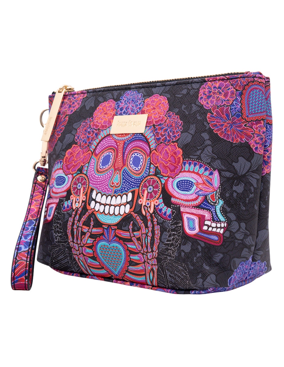 Cosmetiquera para maquillaje día de muertos catrina para mujer 2
