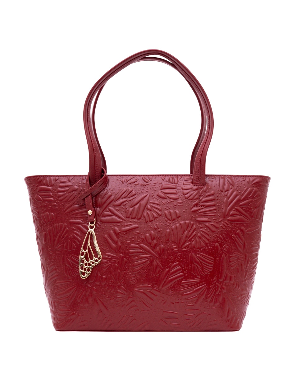 Bolsa tote Grabado Mariposa de piel para mujer