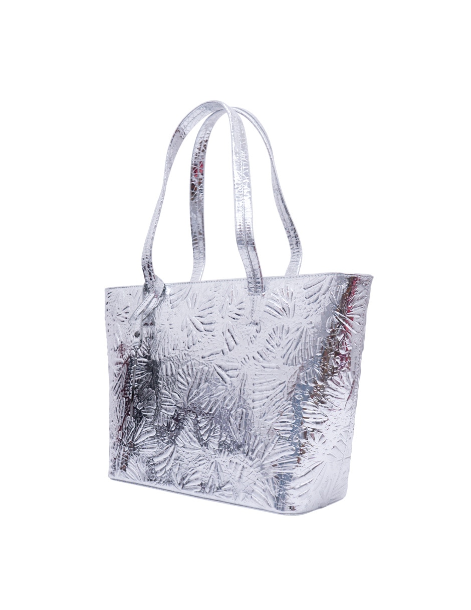 Bolsa tote Grabado Mariposa de piel para mujer 2