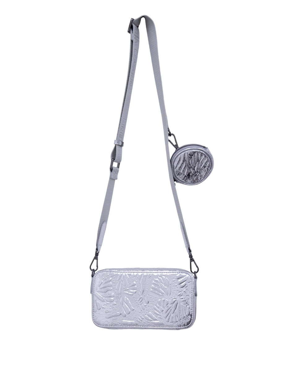 Bolsa crossbody Grabado Mariposa de piel para mujer 2