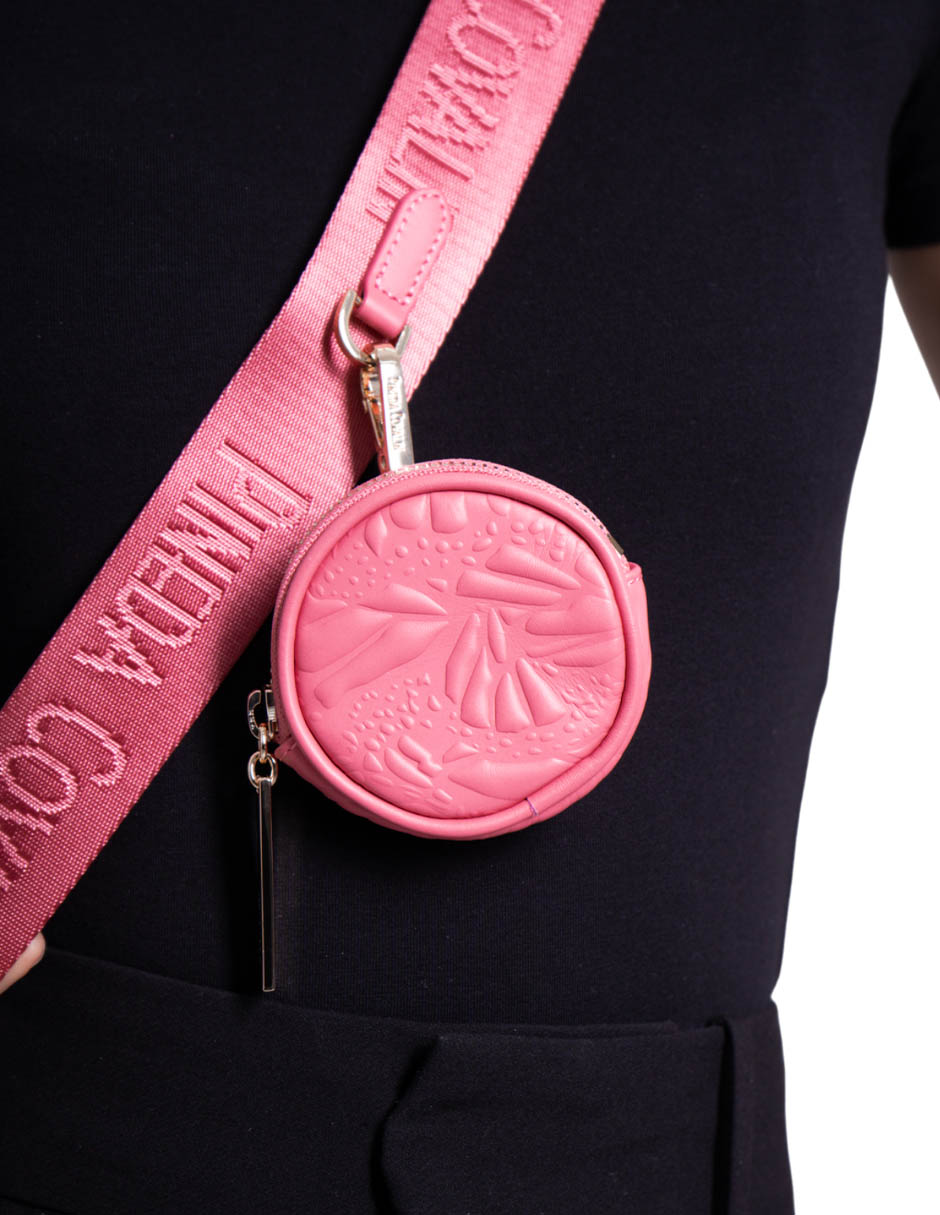 Bolsa crossbody Grabado Mariposa de piel para mujer