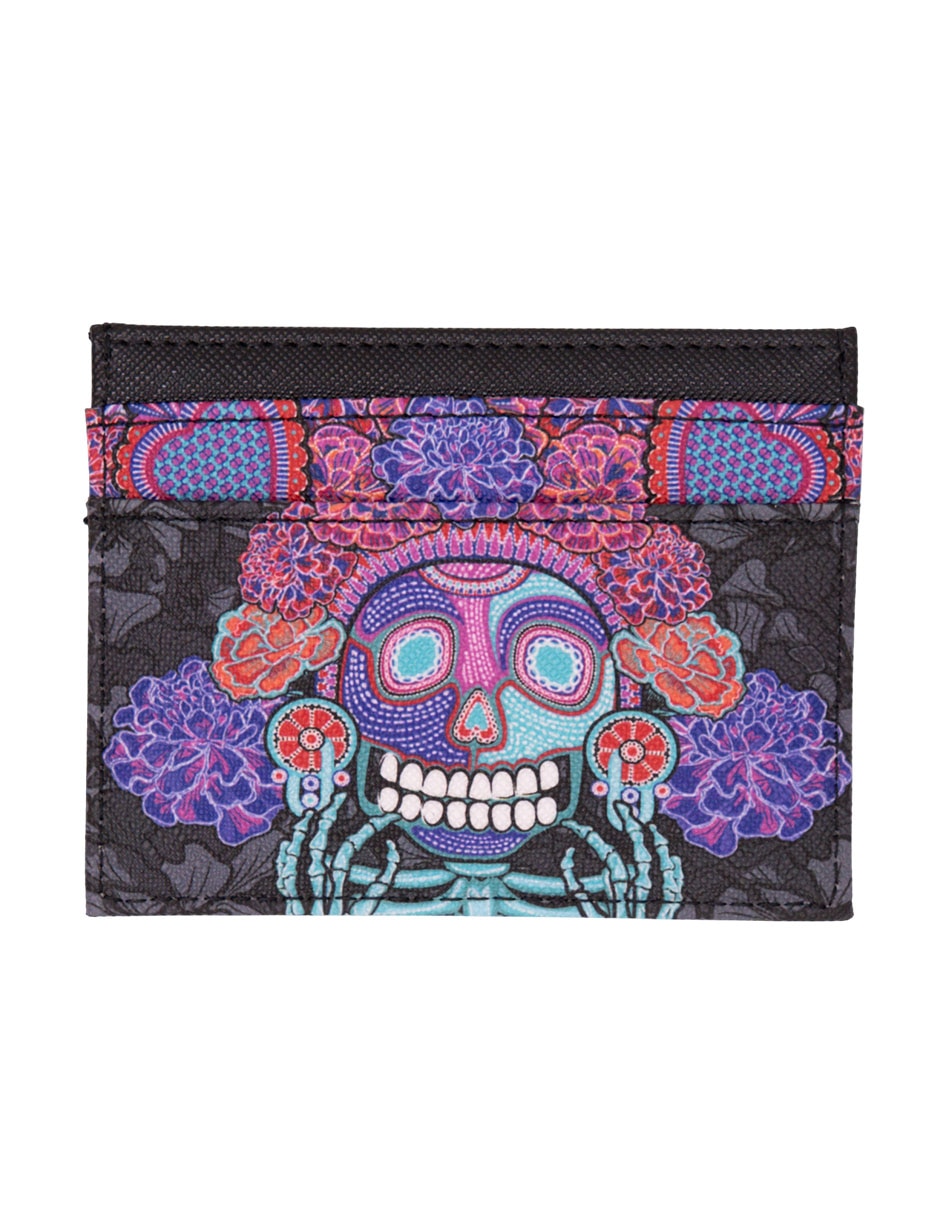 Tarjetero Pineda Covalin Día de Muertos Catrina para mujer